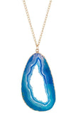 Agate long necklace