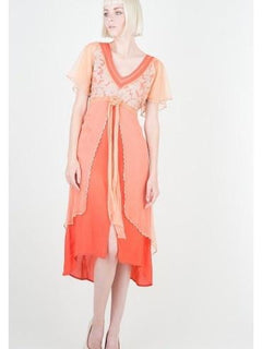 Coral Tea Dress